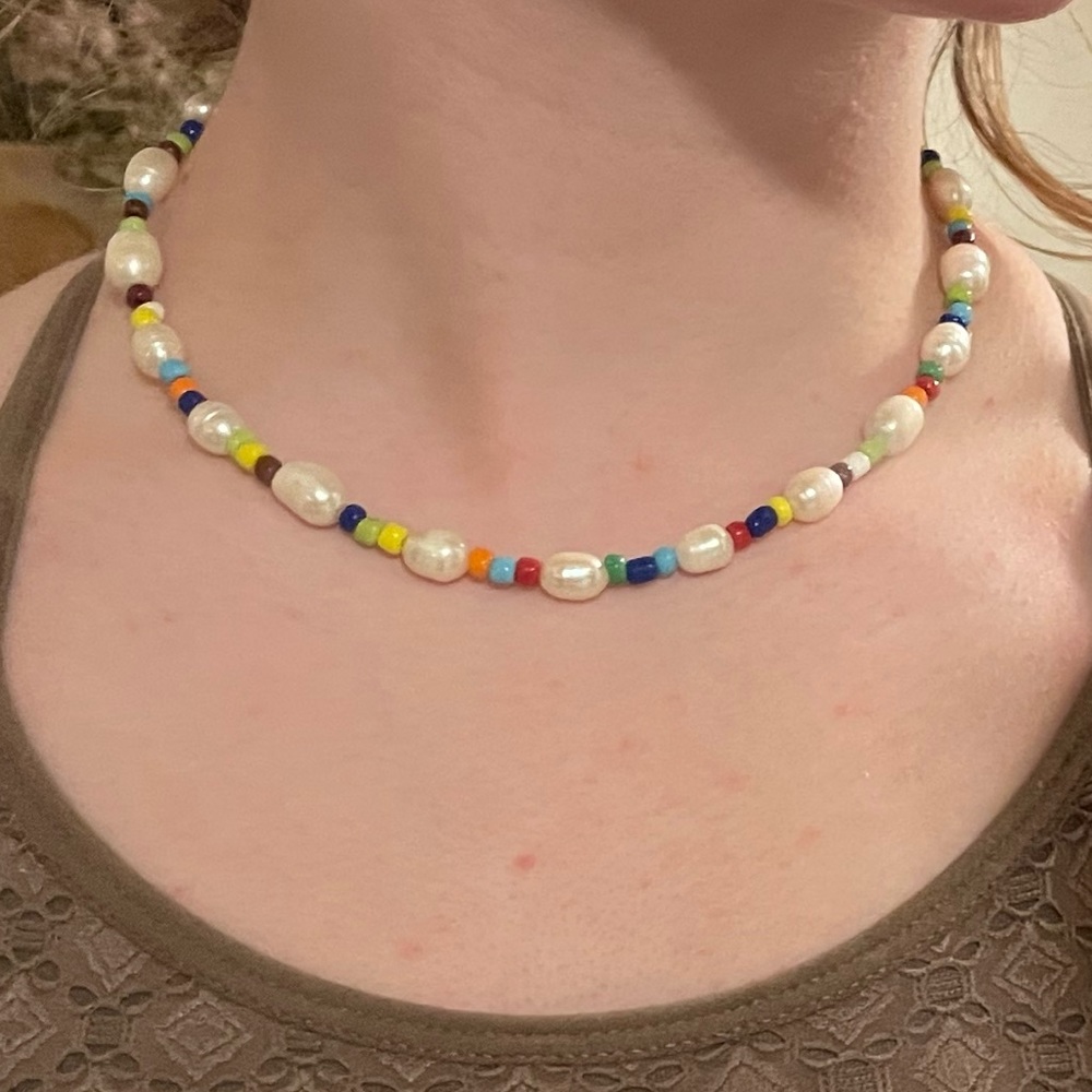 Handmade Pearl + Seed Bead Necklace